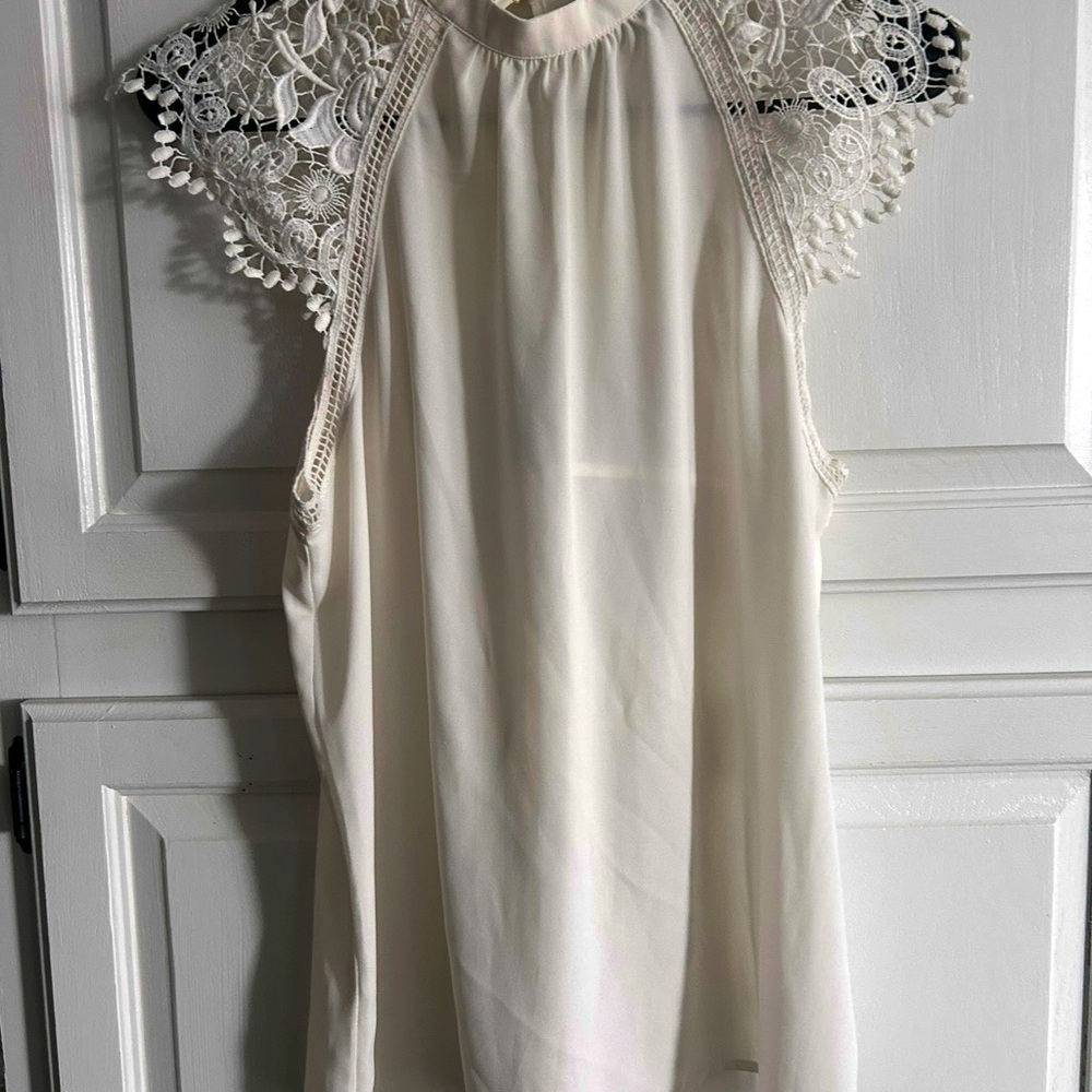 Express Cream Lace Blouse